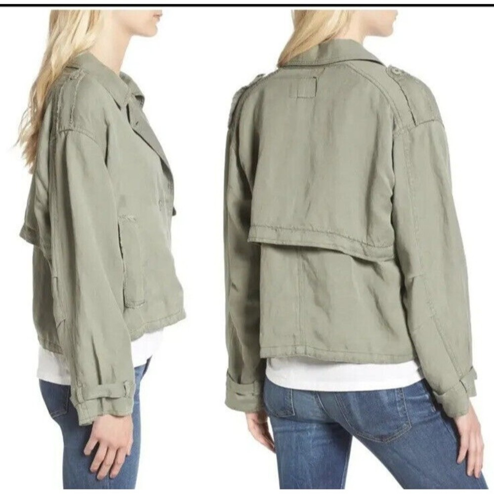 Rails Size S Barclay Crop Utility Jacket Olive Gr… - image 6
